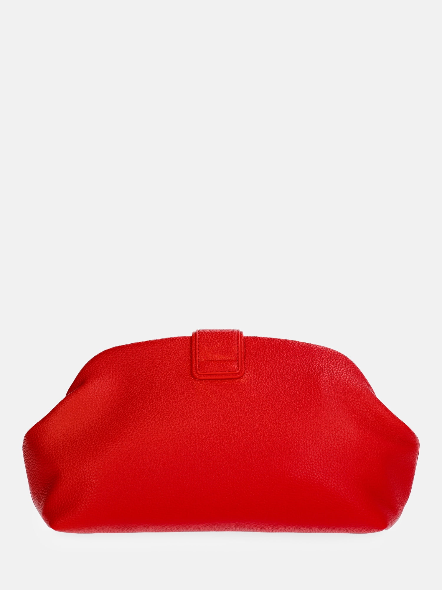 Free Assembly Women's Faux Leather Clutch Handbag, Red Engine