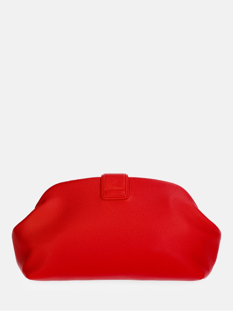 Free Assembly Women's Faux Leather Clutch Handbag, Red Engine Free Assembly Women's Faux Leather Clutch Handbag, Red Engine