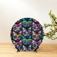 thumbnail image 6 of Gaeub Happy Kitten Faces Print Ceramic Plate,Dinner Plates,Bone China Decorative Plates with Display Stand,Art Ceramic Ornaments for Wall Hanging Decoration-10in, 6 of 6