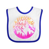 Inktastic Pigeon Forge, Tennessee- Mountains in Sunrise Colors Boys or Girls Baby Bib