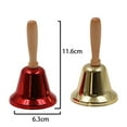 thumbnail image 2 of Campanas de mano de metal de 2 piezas, campana de mano de Navidad, campana musical, para hoteles, escuelas, restaurantes, 2 of 5