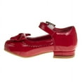 thumbnail image 5 of Mary Jane Dress Shoe Pumps for Girls, Low Heel Hook Loop Buckle, Red Patent (Size 10 Toddler), 5 of 7