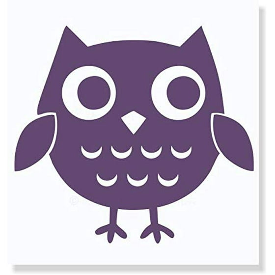 Owl Wall Decal Girls Vinyl Art Stickers Bedroom Decor 12x12 Inch Teal