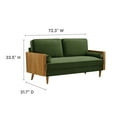 thumbnail image 3 of Sofa, Green, Velvet, Living Room Lounge Cafe Lobby Hospitality Restaurant, Modern Contemporary, HB37272, 3 of 9