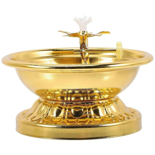 Retro Oil Lamp Vintage Kerosene Lamp Decorative Worship Lamp Temple Oil Lamp