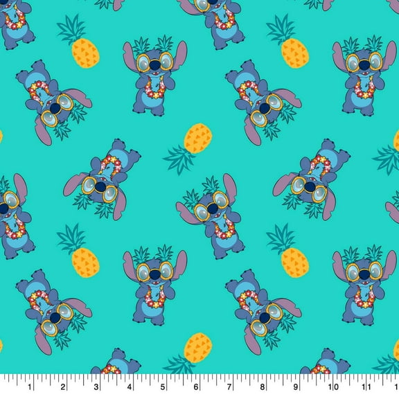 Lilo Stitch Pineapple Toss Cotton Fabric
