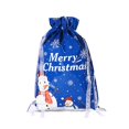 thumbnail image 2 of Drawstring Christmas Gift Bag Candy Party Santa Snowman Elk Wrapping Bag Plastic Bag, 2 of 2