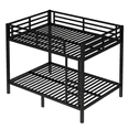 thumbnail image 6 of Tcbosik Metal Bunk Bed Full Over Full Size, Bed Frame with Built-in Ladder and Full-Length Guardrail, Space-Saving & Noise Reduced, Black, 6 of 9