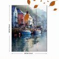thumbnail image 3 of Harbor Boats Watercolor Canvas Print, Wall Decor for Living Room Bedroom Dining Room Office Hotel Hallway, 3 of 8