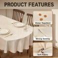 thumbnail image 5 of Linen Textured Oval Tablecloth for Oval Dining Tables, 60x102 Inch Farmhouse Table Cover for Kitchens, Dining Rooms and Gatherings (60 "X102), 5 of 6