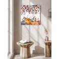 thumbnail image 5 of Wall Art Prints, Orange Blue Fall Framed Canvas Prints for Bedroom Living Room Bathroom Office, Thanksgiving Maple Leaf Pumpkins Gallery Wrap Wall Art Poster for Gifts Home Decor 12"x12", 5 of 9
