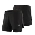 thumbnail image 1 of Arsuxeo Pantalones cortos de running 2 en 1 para mujer Entrenamiento activo transpirable de secado rápido, 1 of 7