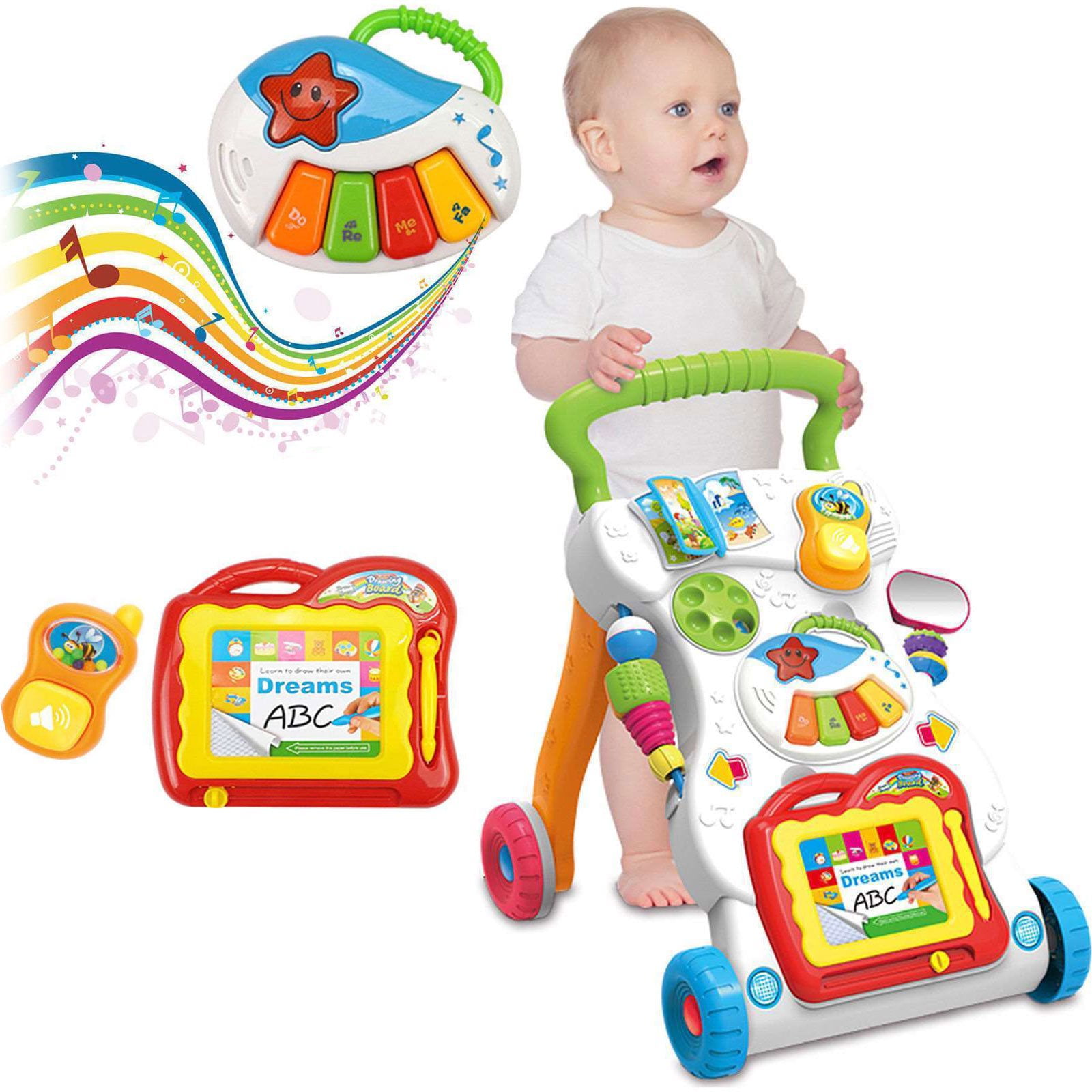 3 in 1 Baby Walker for Boys Girls, Sit to Stand up Learning Walkers, Toddler Push Walking Toys