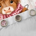 thumbnail image 4 of Homewish Teenagers Floral Animal Highland Cow Black Out Curtains,Western Cowgirl Curtains Pack of 2 (42x63 Each),Leopard Print Boots Hat Bedroom Curtains,Vinatge Cabin Breathable Home Decor, 4 of 6