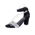 thumbnail image 3 of Rvasteizo Women Fashion Shoes Solid Round Toe Open Toe High Heel Summer Beach Outdoor Footwear, 3 of 5