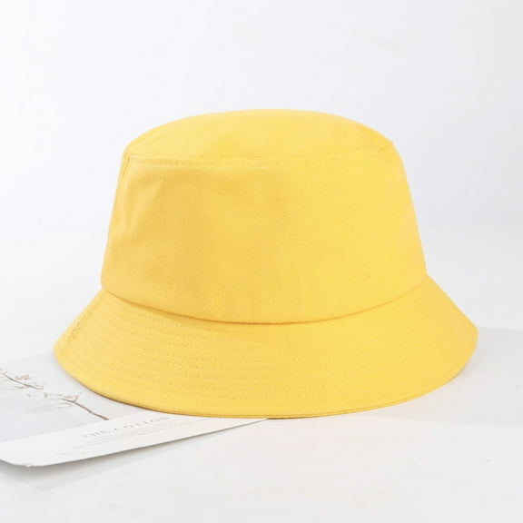 LEORX wide brim hats for women Fisherman Hat Cotton Yellow 1Set