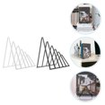 thumbnail image 3 of Estantería de hierro para libros con múltiples rejillas, organizador de archivos estable, soporte triangular de hierro, 2 unidades, 3 of 6