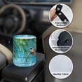 thumbnail image 6 of Jeiento Sea Turtle Car Trash Cans Hanging Bag for Camping Travel Accessories Collapsible Auto Waste Basket Container with Adjustable Strap Palm Leaves Vehicle Trash Can, 6 of 7