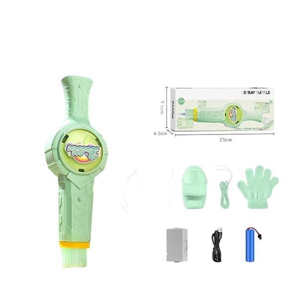 HaoXun Rechargeable Automatic Bubble Maker with Colored Lights - Portable Bubble Machine for Outdoor Party Birthday, No Bubble Solution Included