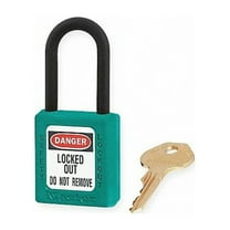 Master Lock Lockout Padlock,KD,Teal,1-3/4"H 406TEAL