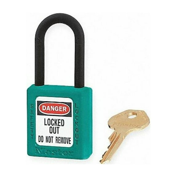 Master Lock Lockout Padlock,KD,Teal,1-3/4"H 406TEAL