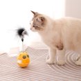thumbnail image 4 of Wobbling Cat Toy, Wobbling Interactive Cat Toy with Feather Built in Mint Ball Relieve Boredom Interesting Interactive Teaser Cat Toy for Engaging Play, 4 of 7