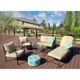 thumbnail image 2 of Kozyard Maya Outdoor Steel Chaise Lounge Chair with Cushion for Pool Deck Yard (Beige), 2 of 5