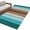 Aqua, variant on Sage Green Large Area Rugs for Bedroom Living Room, Soft Non Slip Carpet Bedside Rug, Farmhouse Wood Grain Vintage Brown Striped Round Floor Cover Kitchen Accent Rug 8' for Dining Room/Office