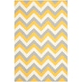 thumbnail image 2 of SAFAVIEH Dhurries Wenona Geometric Area Rug, Gold/Grey, 5' x 8', 2 of 5