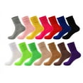 thumbnail image 2 of AUQ 5Pcs Cotton Socks,Stylish Fun Socks for Women,Breathable Comfortable Socks for Men,Black, 2 of 2