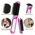 thumbnail image 4 of OPALESQUE 2PCS Travel Hair Brush, Folding Hair Brush with Mirror, Compact Hair Comb, Portable, Collapsible Pocket Brush, Small, for Women, Silver & Purple, 4 of 7
