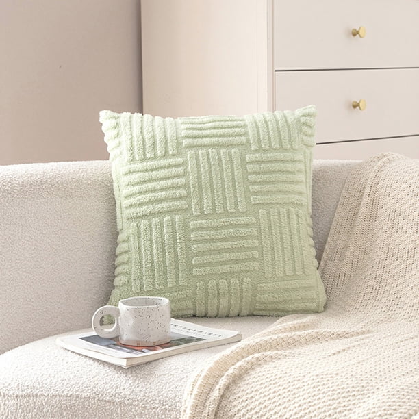 Pillowcase Pillowcase With Striped Concealed Zip Removable Breathable And Warm No Deformation Solid Colour Cushion Cover Pillowcase