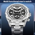 thumbnail image 3 of SKMEI Watches for Men Analog Quartz Chronograph Waterproof Wrist Watch Men's Fashion Business Stainless Steel Watches, 3 of 9
