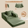 thumbnail image 4 of Akaber Futon Sofa Bed, 40" W Corduroy Sleeper Sofa Couch, Single Small Space Sofa Couch with Pillow, 4 of 9