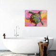 thumbnail image 6 of Yiluyinqing Turtle Colorful Shell Wave Art Modern Canvas Prints, Ready To Hang Home Wall Decorations 20x16in, 6 of 6