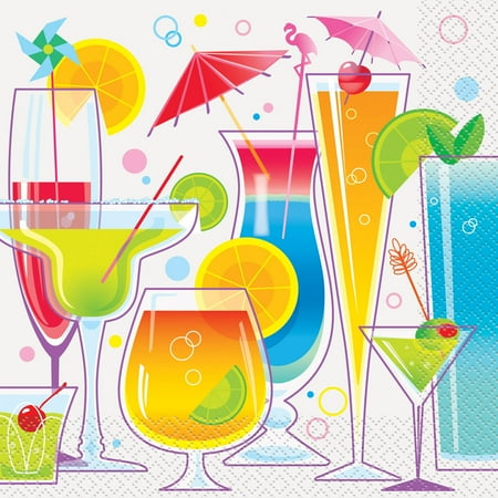summer cocktail party lunch napkins 16ct walmart com