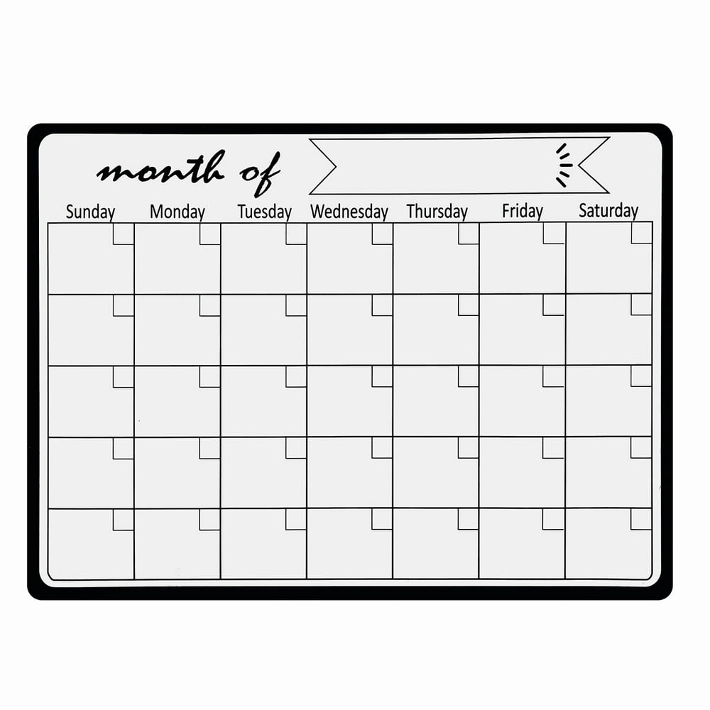 Rewritable Calendar Sticker Refrigerator Message Board