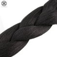 thumbnail image 7 of Luxtrada Braiding Hair Ombre Kanekalon Braids Synthetic Braiding Hair 2Pcs/1Pairs Hair Extension for Twist Braiding Hair (24" Black), 7 of 7