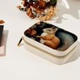 thumbnail image 7 of Squirrel Velvet Portable Necklace Organizer Box with Removable Compartment – Decorative Gift and Necklace Holder, 7 of 7