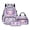 Axolotl Daisy Flower, variant on Ladybug Print Backpack for Boys Girls Kids 3 Pack School Bag with Lunch Box Pencil Case Set Middle High School Bookbag Travel Daypack Satchel Shoulder Bags