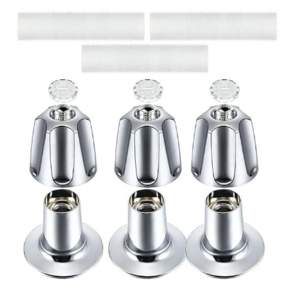 Zeiwohndc Reliable Knob set Bath & Shower Faucet Handles Completes Bathroom Knobs set