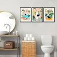 thumbnail image 3 of Black Cat Bathroom Canvas Wall Art Funny Cute Vintage Cats Wall Decor Pictures Green Plants Black Cat Posters Prints for Bathroom Home Decorations, 3 of 6