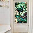 1 Sheet Window Privacy Film Floral, Removable Butterfly Window Stickers Privacy Decorative Glass
