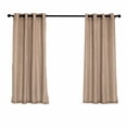 thumbnail image 5 of BalsaCircle 2 Taupe 52x64" Faux Linen Sheer Curtains Chrome Grommets Window Treatments Decorations, 5 of 8