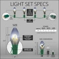 thumbnail image 5 of Wintergreen Lighting C9 LED FlexFilament Christmas Lights, Outdoor Vintage Filament Christmas Lights, Green Wire, Cool White PET Bulbs, 15 Lights, 15 Ft, 5 of 7