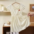 thumbnail image 5 of RUTAYY Toddler Girls Dresses Ice Silk Short Sleeve Casual Dresses Soft Comfortable Boho Dresses, White, 12-18 Months, 5 of 5