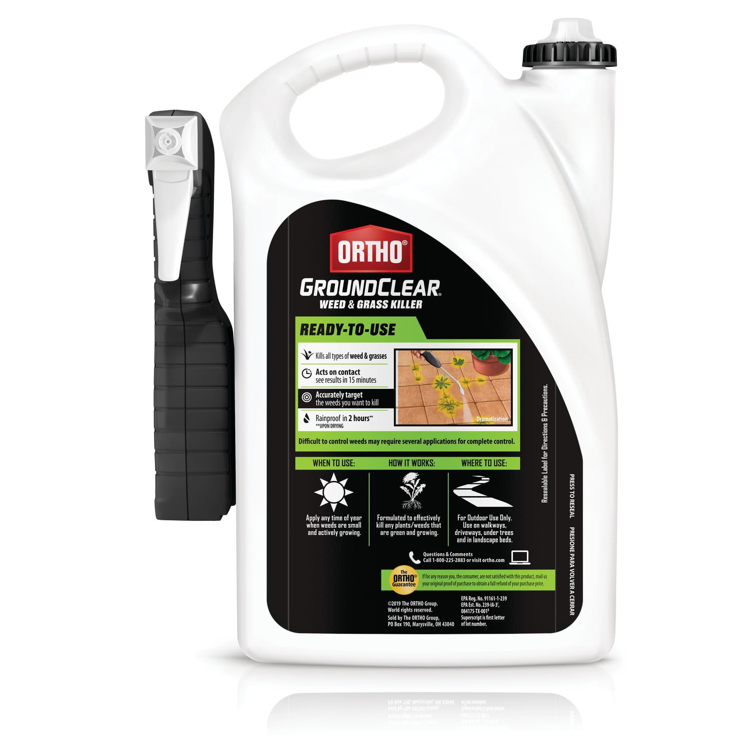 Image of driveway with Ortho Groundclear weed and grass killer applied
