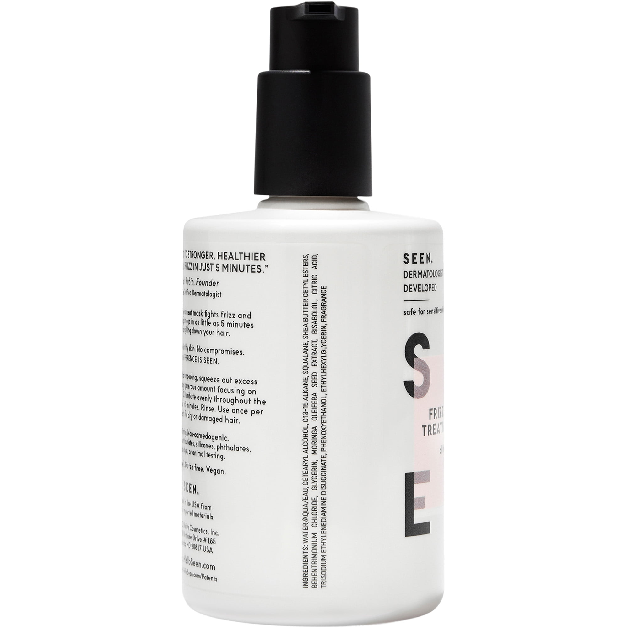 SEEN Frizz + Repair Treatment Mask - Scented- Fights Frizz, Repairs Damage for Stronger, Smoother, Healthier-Looking Hair - Safe for Sensitive Skin - 8 fl oz