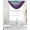 Teal Purple, variant on Teal Grey Ombre Sheer Waterfall Valance Curtains for Window, Turquoise Gradient Modern Abstract Art Rod Pocket Sheer Topper Swag Curtains for Living Room, Kitchen 38.5"W x 47.2"L, 1 Panel