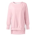 thumbnail image 4 of kamemir Womens Hoodie s Plus Size Womens Oversized Crewneck Sweatshirts Hoodies Fall Outfits Fashion Teen Girls Y2k Winter Clothes(Pink,XXL), 4 of 5